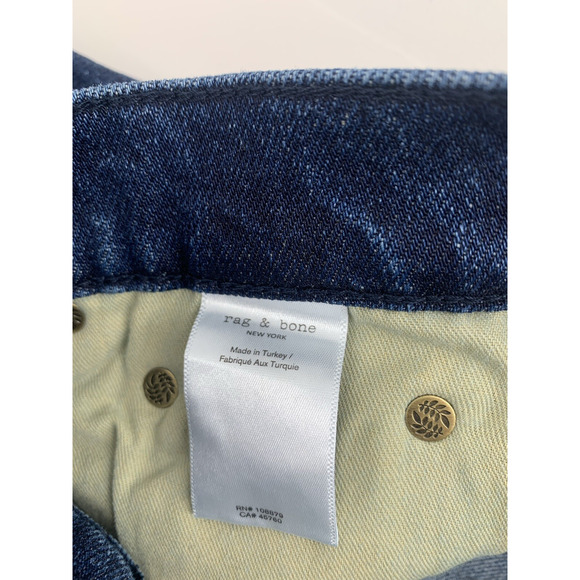 NWT Rag & Bone Dark Wash Andi High Waist Wide-Leg Jeans 25 - Picture 9 of 16